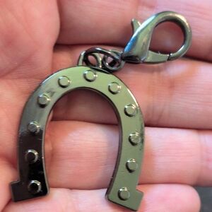 Gunmetal Horseshoe Bag Charm